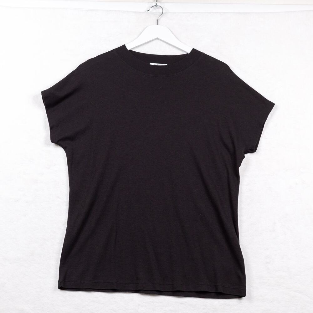 EQUIPMENT Femme Pima Cotton Dolman Sleeve Tee Boxy‎ Essential Minimalist Black L